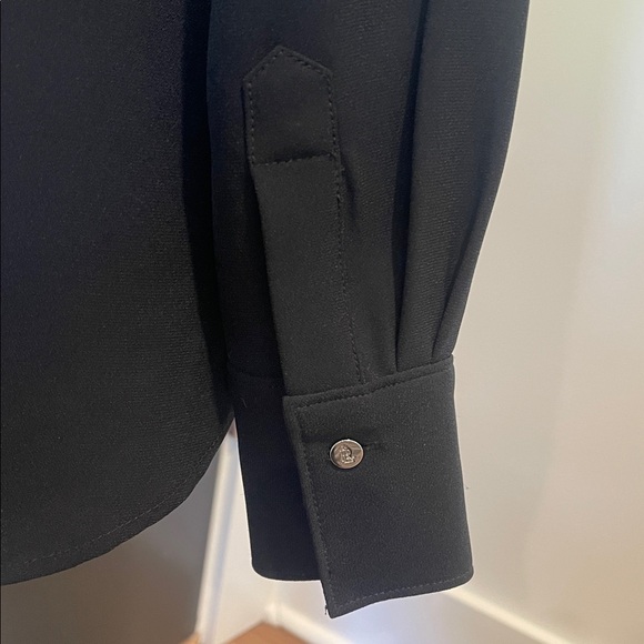 Ralph Lauren Modern One Shoulder Black Blouse Size XS - Picture 3 of 7